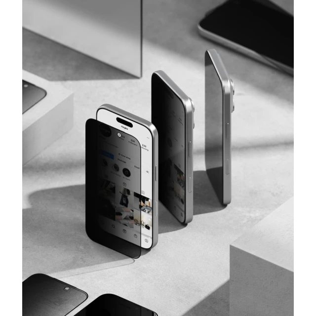 Защитное стекло Ringke Easy Slide для iPhone 18 Pro Max Privacy (2 pack) (8800380462434)