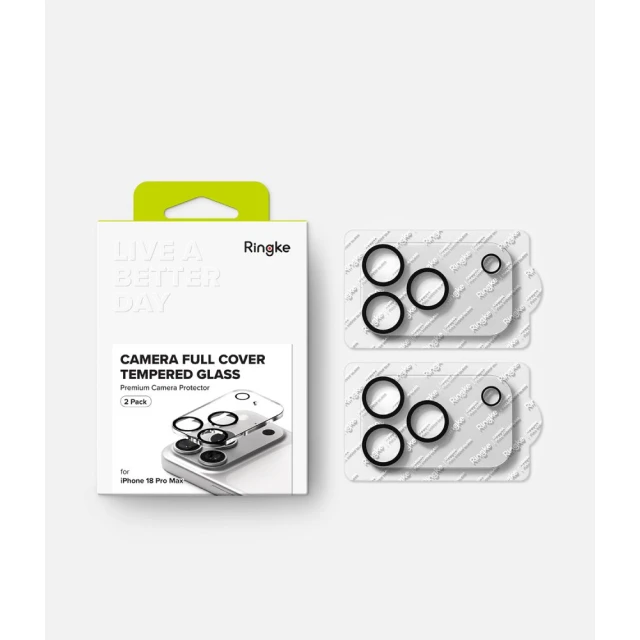 Захисне скло для камери Ringke Camera Full Cover для iPhone 18 Pro Max Black (2 pack) (8800380462465)