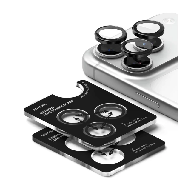 Захисне скло для камери Ringke Camera Frame Protector для iPhone 18 Pro Max | 18 Pro Black (2 pack) (8800380462489)