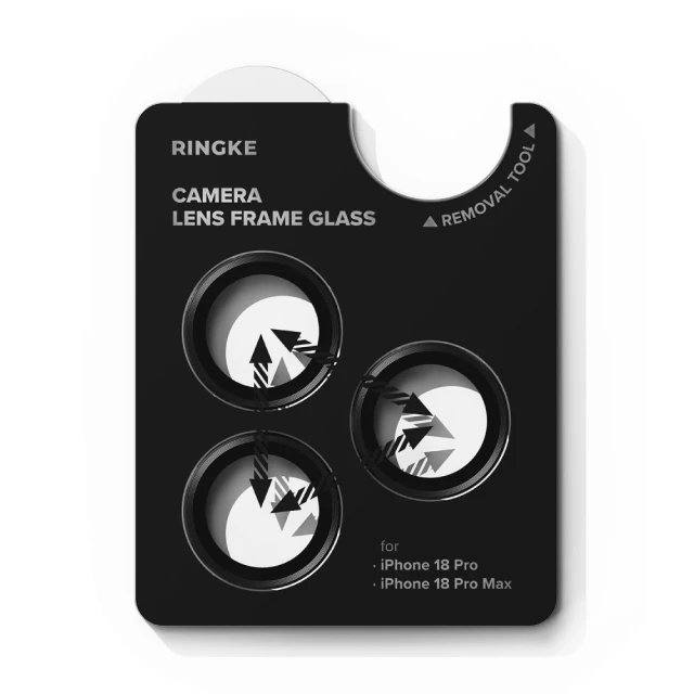 Захисне скло для камери Ringke Camera Frame Protector для iPhone 18 Pro Max | 18 Pro Black (2 pack) (8800380462489)