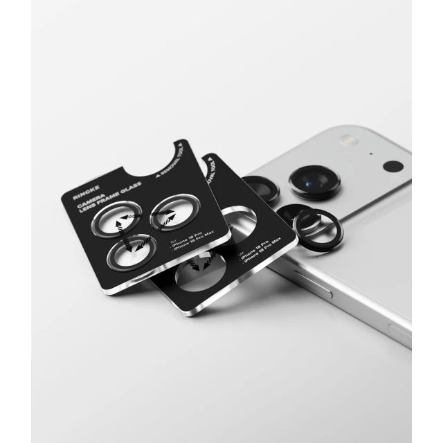 Захисне скло для камери Ringke Camera Frame Protector для iPhone 18 Pro Max | 18 Pro Black (2 pack) (8800380462489)