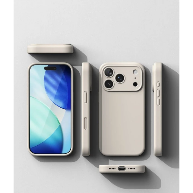 Чохол Ringke Silicone Magnetic для iPhone 18 Pro Stone with MagSafe (8800380463110)