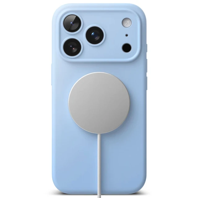 Чохол Ringke Silicone Magnetic для iPhone 18 Pro Light Blue with MagSafe (8800380463141)