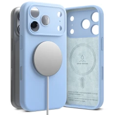Чохол Ringke Silicone Magnetic для iPhone 18 Pro Light Blue with MagSafe (8800380463141)