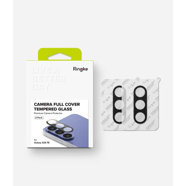 Захисне скло для камери Ringke Camera Full Cover для Samsung Galaxy S26 FE Black (2 pack) (8800380463875)