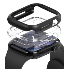 Чохол Ringke Slim для Apple Watch 12 46mm Clear + Matte Black 2шт (8800380466593)