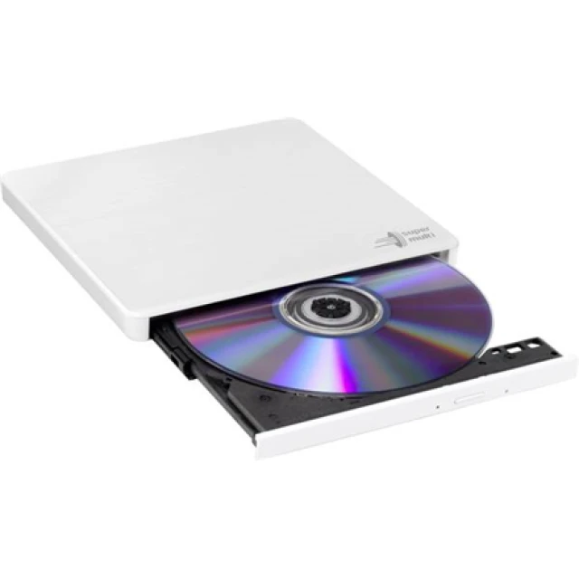 Зовнішній H.L Data Storage DVD-привід Ultra Slim Portable GP60NW60 USB 2.0 White (8806087304329)