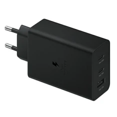 Мережевий зарядний пристрій Samsung 65W 2xUSB-C | USB-A Black (EP-T6530NBEGEU)