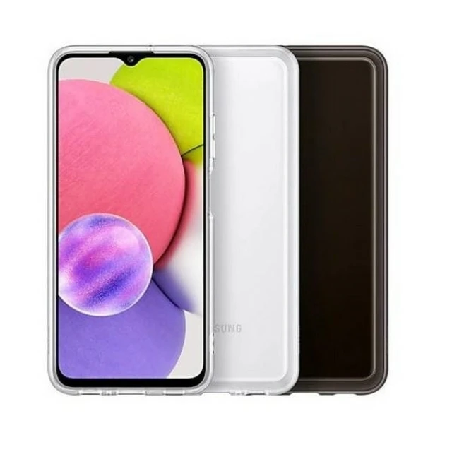 Чохол Samsung Soft Clear Cover для Samsung Galaxy A03s (A038) Black (EF-QA038TBEGEU)
