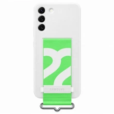 Чохол Samsung Silicone Cover Strap для Samsung Galaxy S22 White (EF-GS901TWEGWW)
