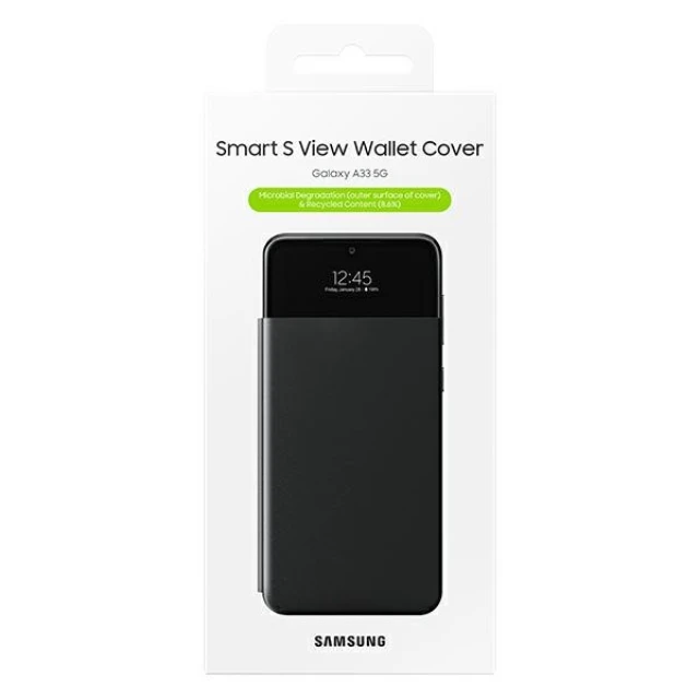 Чохол Samsung S View Wallet Cover для Samsung Galaxy A33 Black (EF-EA336PBEGEE)