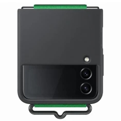Чохол Samsung Strap Silicone Cover для Samsung Galaxy Flip4 (F721) Black (EF-GF721TBEGWW)