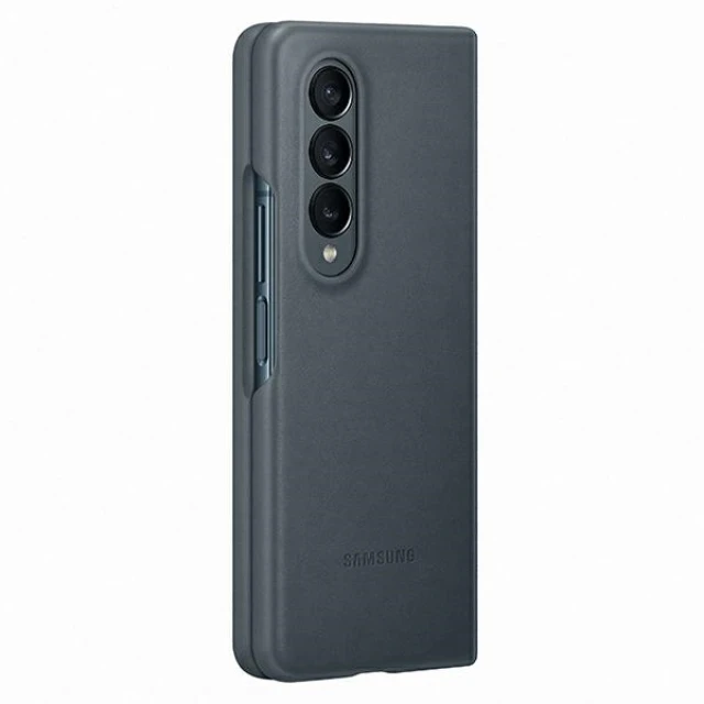 Чохол Samsung Leather Cover для Samsung Galaxy Fold4 (F936) Moss Gray (EF-VF936LJEGWW)
