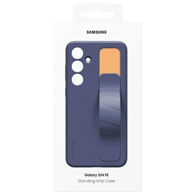 Чохол Samsung Standing Grip Case для Samsung Galaxy S24 FE (S721) Blue Black (EF-GS721CNEGWW)