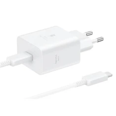 Мережевий зарядний пристрій Samsung T4511 PD 45W USB-C with USB-C to USB-C Cable 1.8 m White (EP-T4511XWEGEU)