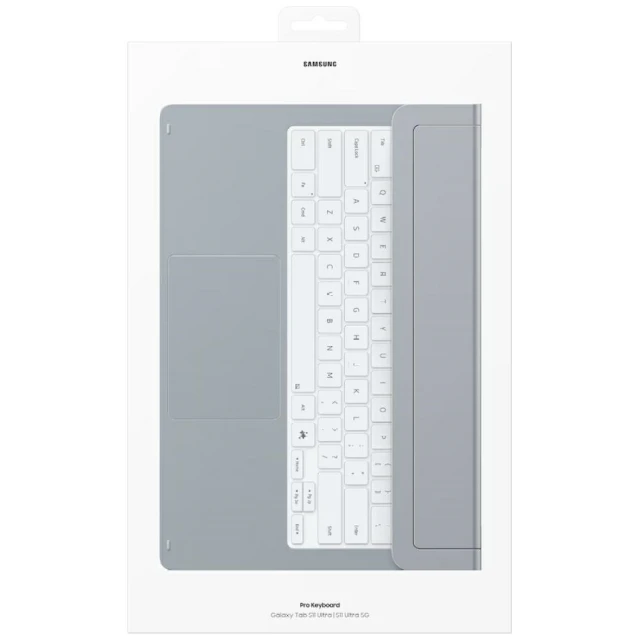 Чохол Samsung Book Cover Keyboard Slim для Samsung Galaxy Tab S11 Ultra Pro Silver (EF-DX935USEGWW)