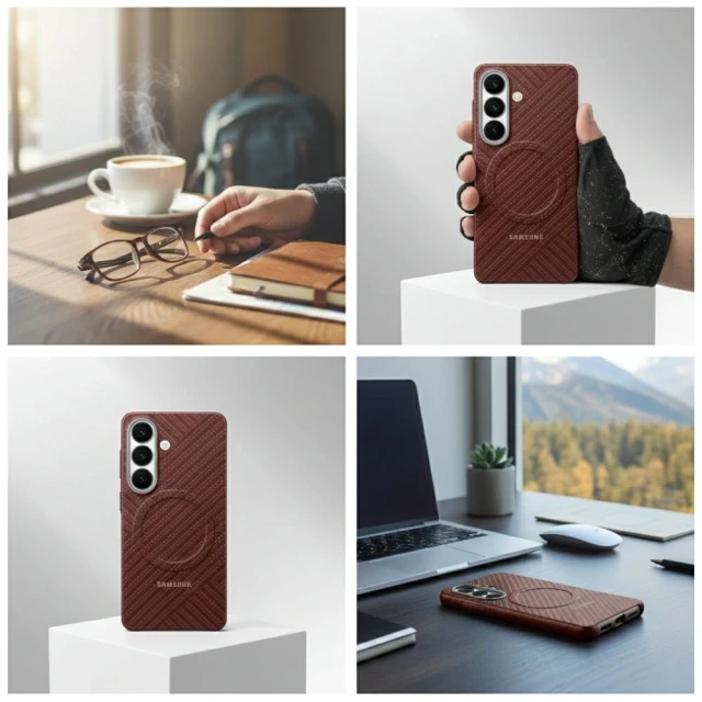Чохол Samsung Carbon Magnet для Samsung Galaxy S26 Plus Red (EF-KS947SREGWW)