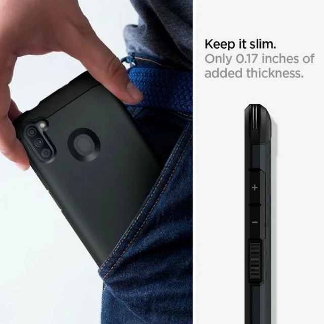 Чохол Spigen Tough Armor для Samsung Galaxy M11 Black (ACS00857)