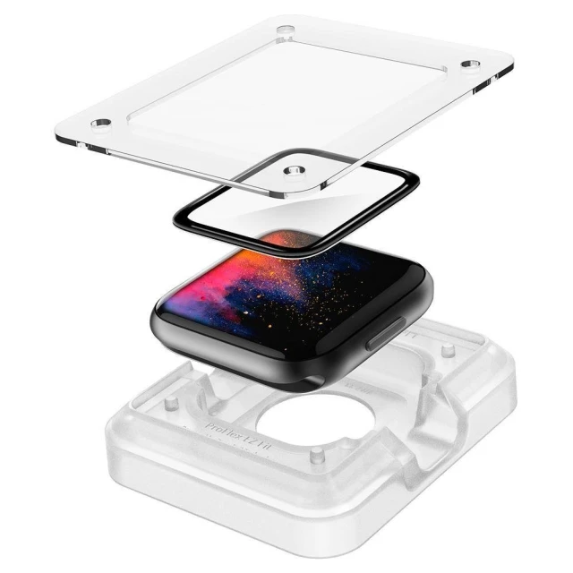Захисне скло Spigen для Apple Watch SE 44 mm EZ FIT Pro Flex Crystal Clear (AFL01220)