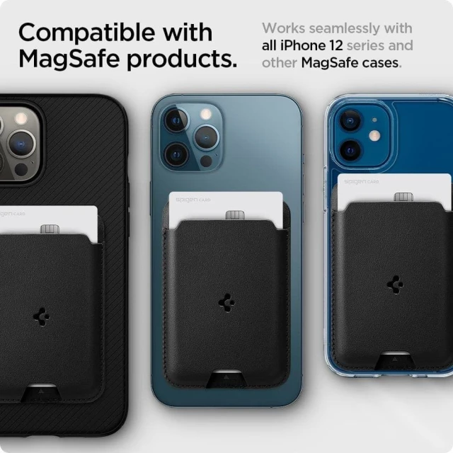 Магнітний гаманець Spigen Valentinus Black with MagSafe (AMP02284)
