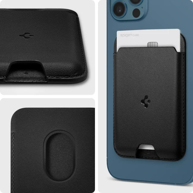 Магнітний гаманець Spigen Valentinus Black with MagSafe (AMP02284)