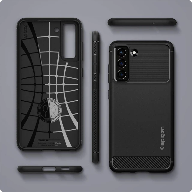 Чохол Spigen для Samsung Galaxy S21 FE Rugged Armor Matte Black (ACS03049)