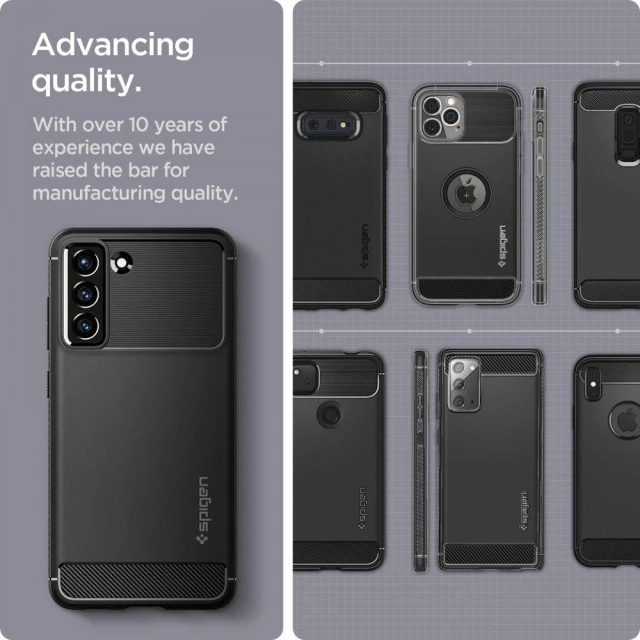 Чохол Spigen для Samsung Galaxy S21 FE Rugged Armor Matte Black (ACS03049)