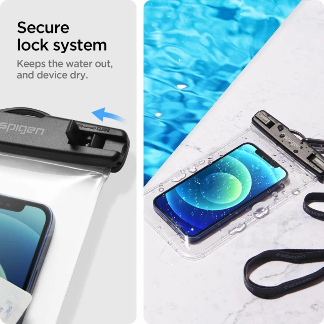Водонепроникний чохол Spigen A601 Universal Waterproof (2 pack) Crystal Clear (AMP03098)