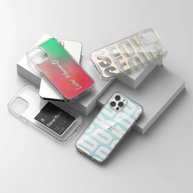 Чохол Ringke Fusion Design для iPhone 12 Pro Max Pink/Green (GNAP0028)