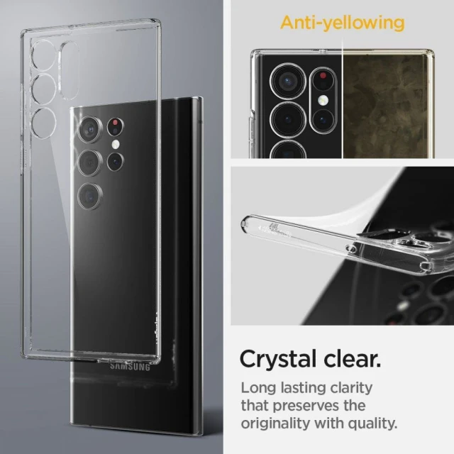 Чохол Spigen для Samsung Galaxy S22 Ultra Liquid Crystal Crystal Clear (ACS03912)