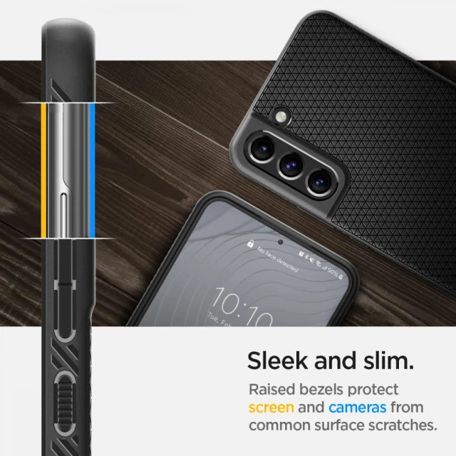 Чехол Spigen для Samsung Galaxy S22 Liquid Air Matte Black (ACS03987)