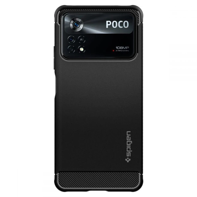 Чехол Spigen для Xiaomi Poco X4 Pro 5G Rugged Armor Matte Black (ACS04541)