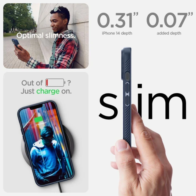 Чохол Spigen для iPhone 14 Plus Liquid Air Navy Blue (ACS04892)