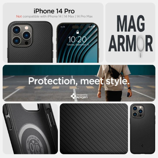 Чохол Spigen для iPhone 14 Pro Mag Armor Matte Black (ACS04989)