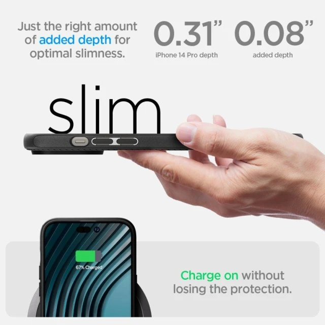 Чохол Spigen для iPhone 14 Pro Mag Armor Matte Black (ACS04989)