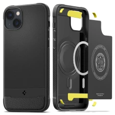 Чохол Spigen Rugged Armor для iPhone 14 | 13 Matte Black with MagSafe (ACS05036)