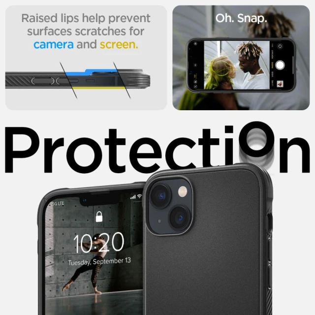 Чохол Spigen Rugged Armor для iPhone 14 | 13 Matte Black with MagSafe (ACS05036)