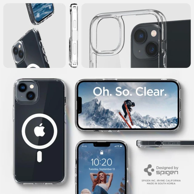 Чохол Spigen Ultra Hybrid для iPhone 14 | 13 White with MagSafe (ACS05048)