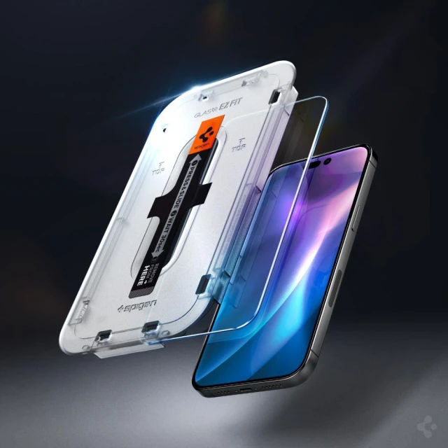 Захисне скло Spigen для iPhone 14 Pro GLAS.TR EZ-FIT 2 Pack Transparency (AGL05214)