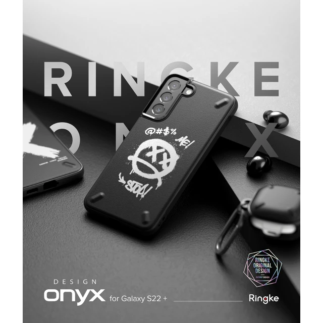 Чехол Ringke Onyx Design Graffiti для Samsung Galaxy S22 Plus Black (8809848206153)