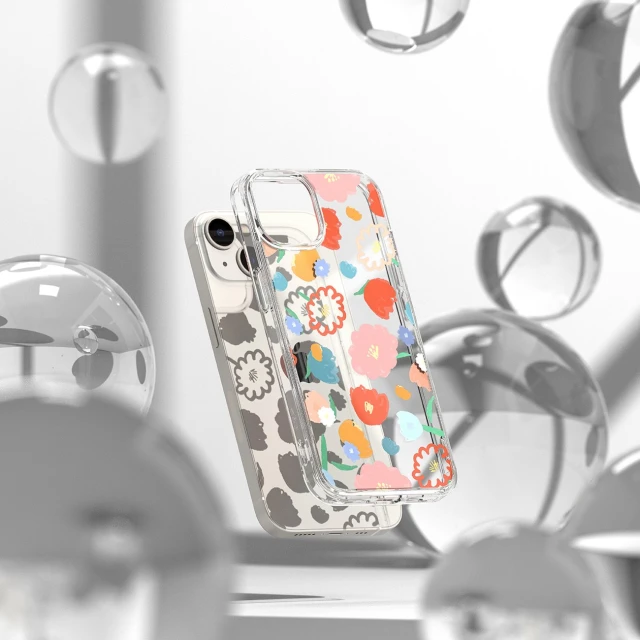Чохол Ringke Fusion для iPhone 14 Plus Transparent Floral (FD637E31)