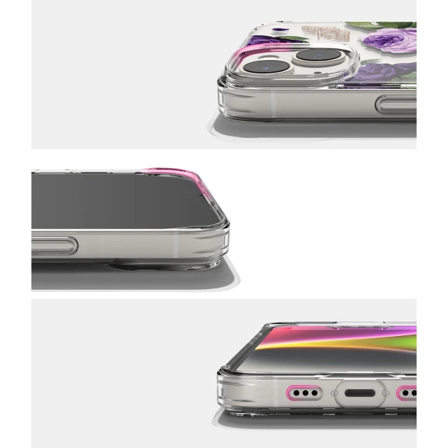 Чохол Ringke Fusion для iPhone 14 Plus Transparent Purple Rose (FD637E29)