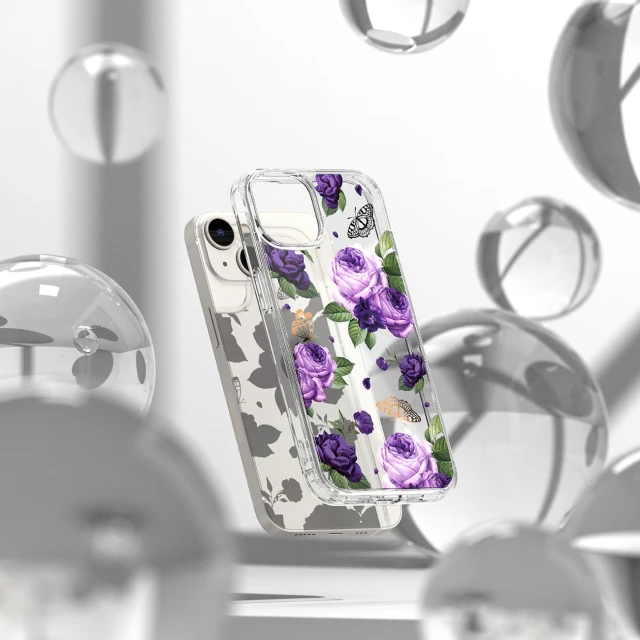 Чохол Ringke Fusion для iPhone 14 Plus Transparent Purple Rose (FD637E29)