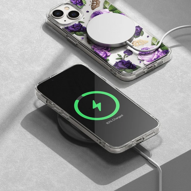 Чохол Ringke Fusion для iPhone 14 Plus Transparent Purple Rose (FD637E29)