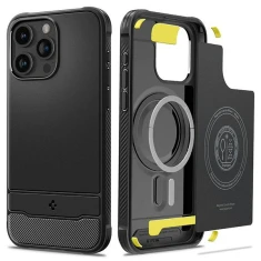 Чехол Spigen Rugged Armor для iPhone 15 Pro Matte Black with MagSafe (ACS06703)