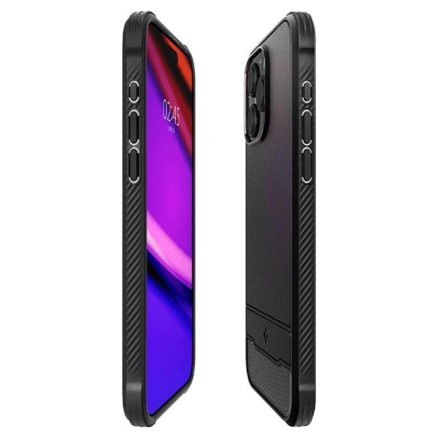 Чохол Spigen Rugged Armor для iPhone 15 Pro Matte Black with MagSafe (ACS06703)