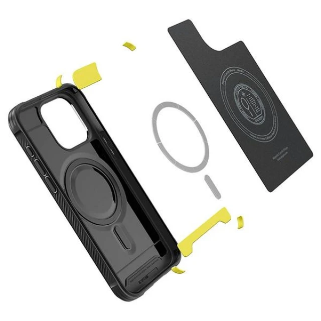 Чохол Spigen Rugged Armor для iPhone 15 Pro Matte Black with MagSafe (ACS06703)