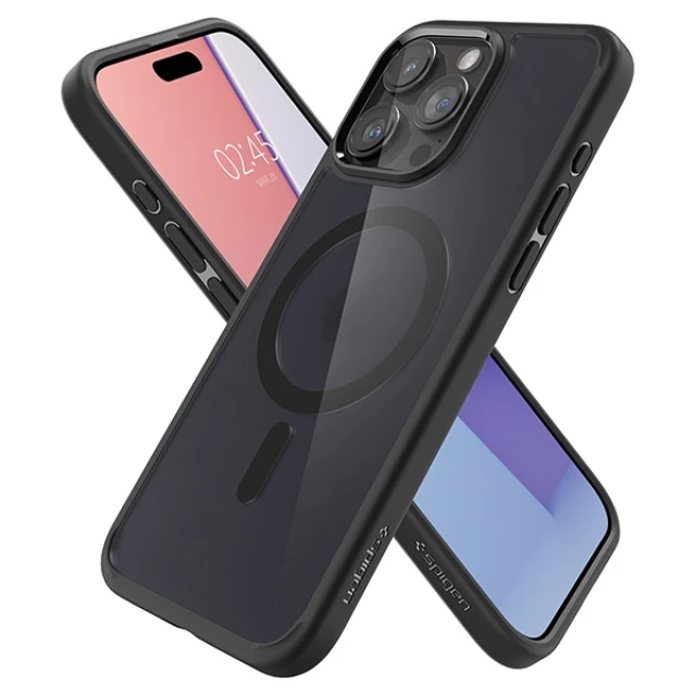 Чохол Spigen Ultra Hybrid для iPhone 15 Pro Frost Black with MagSafe (ACS06720)