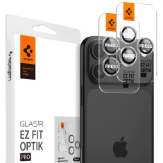 Захисне скло для камери Spigen Glas.tR EZ Fit Optik Pro для iPhone 15 Pro / 15 Pro Max / 16 Pro / 16 Pro Max Crystal Clear (2 pack) (Spigen Glass tR E