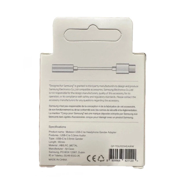Адаптер Samsung DAC USB-C до mini jack 3.5mm White (8809968821120)